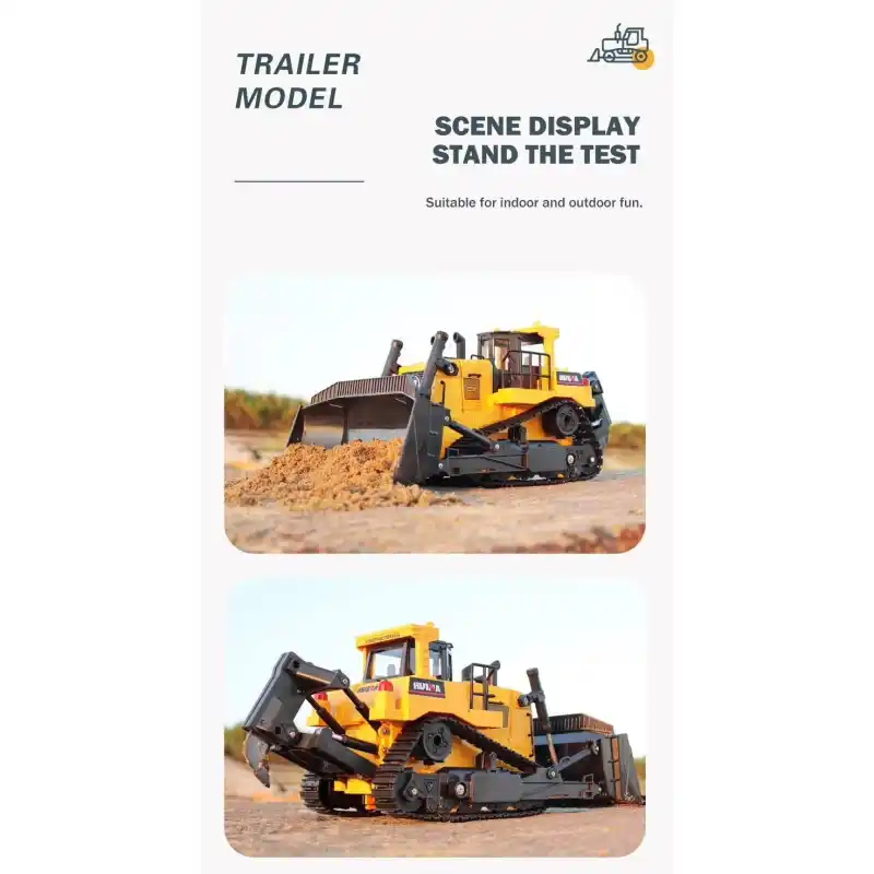 Huina 1554 RC Bulldozer 1:16 8CH Original Machine