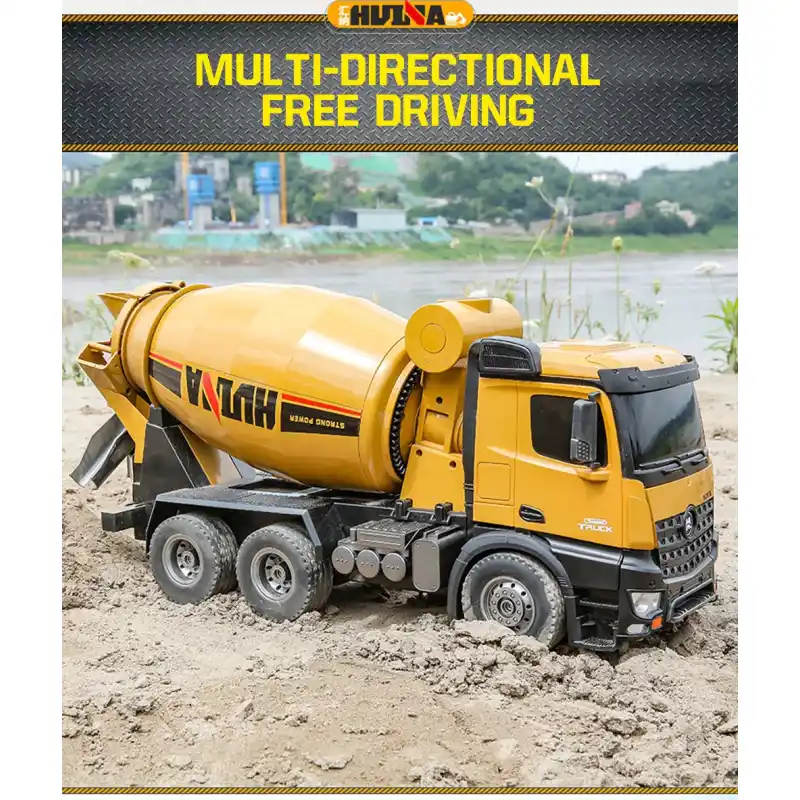 HUINA 1574 RC Concrete Mixing Truck Simulation 10CH
