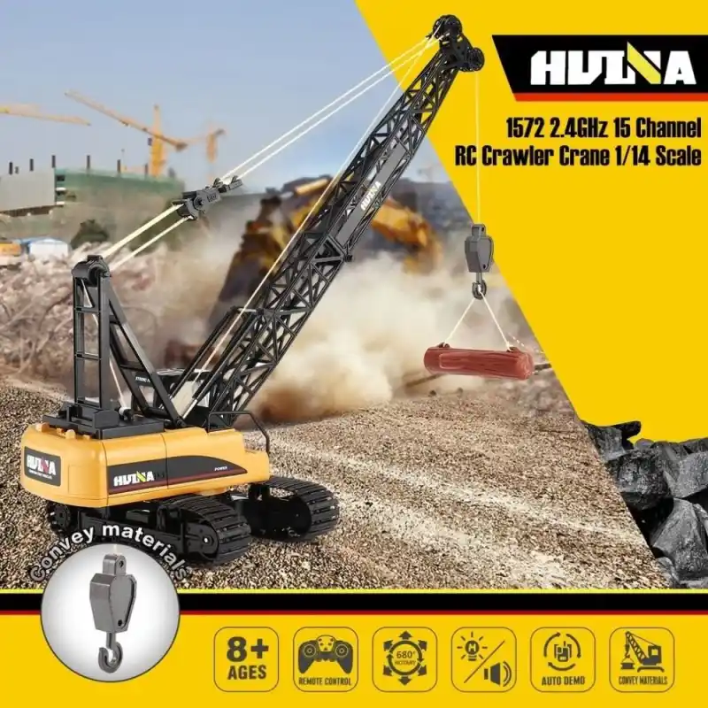 HUINA 1572 RC Crane 1/14 Movable Latticed Boom Hook
