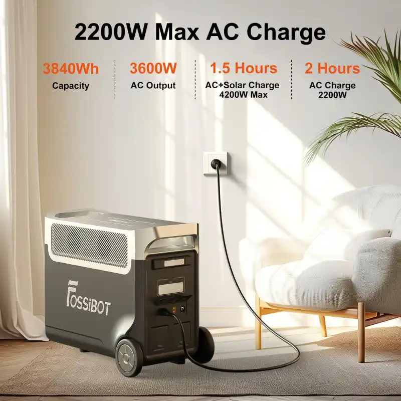 Fossibot F3600 Pro UPS Support 3600W Powerstation portable 3840Wh