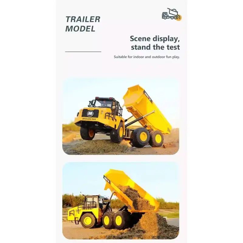 Huina 1553 Engineering Truck 1/16 11CH 2.4G Electric Sound and Light Alloy Metal Dumper RC