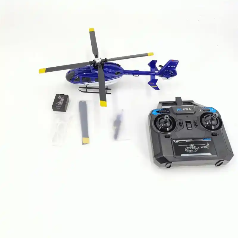 RC ERA C187 Helicopter 2.4G 4CH Single Blade EC-135 Scale 6-Axis Gyro Electric Flybarless RC Remote Control Helicopter