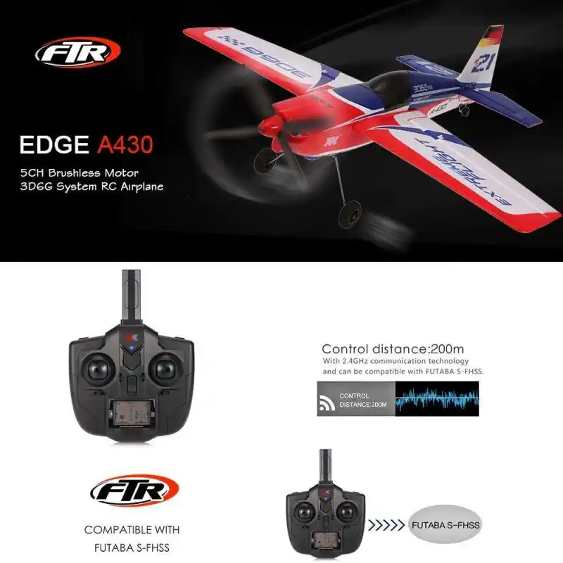 Wltoys XK A430 5Ch RC Airplane Brushless 3D 6G System Foam Aircraft