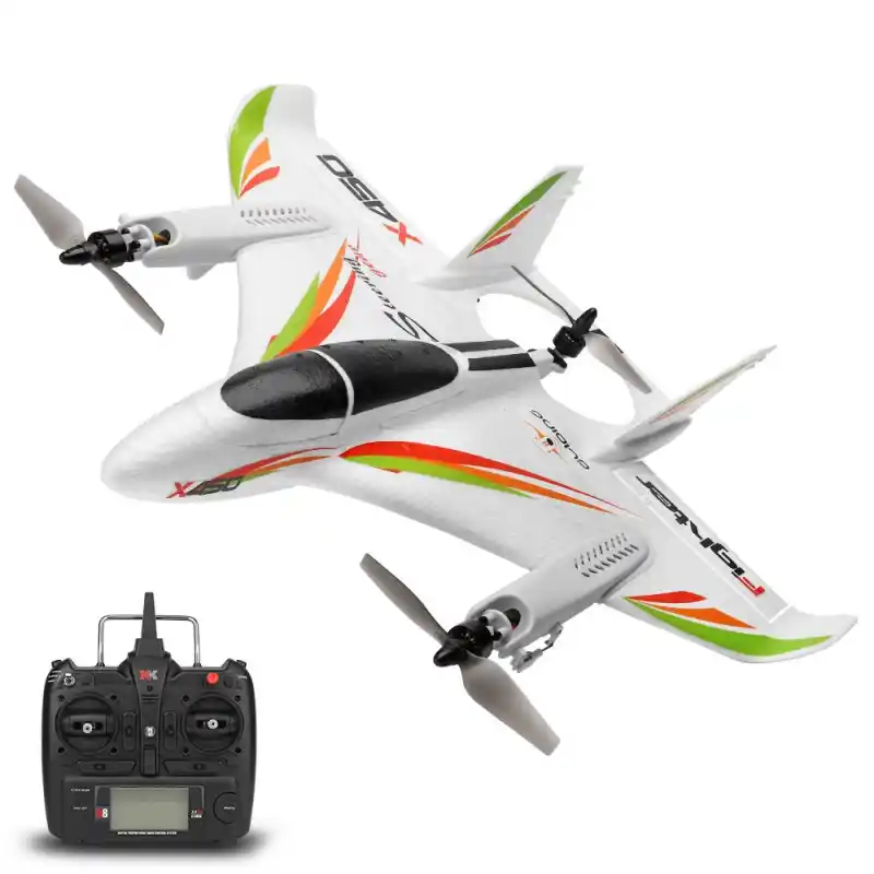 Wltoys X450 RC Plane 2.4G 6CH Fixed Wing Brushless RC Glider 3Flight Modes Vertical Take-off Landing RC Helicopter