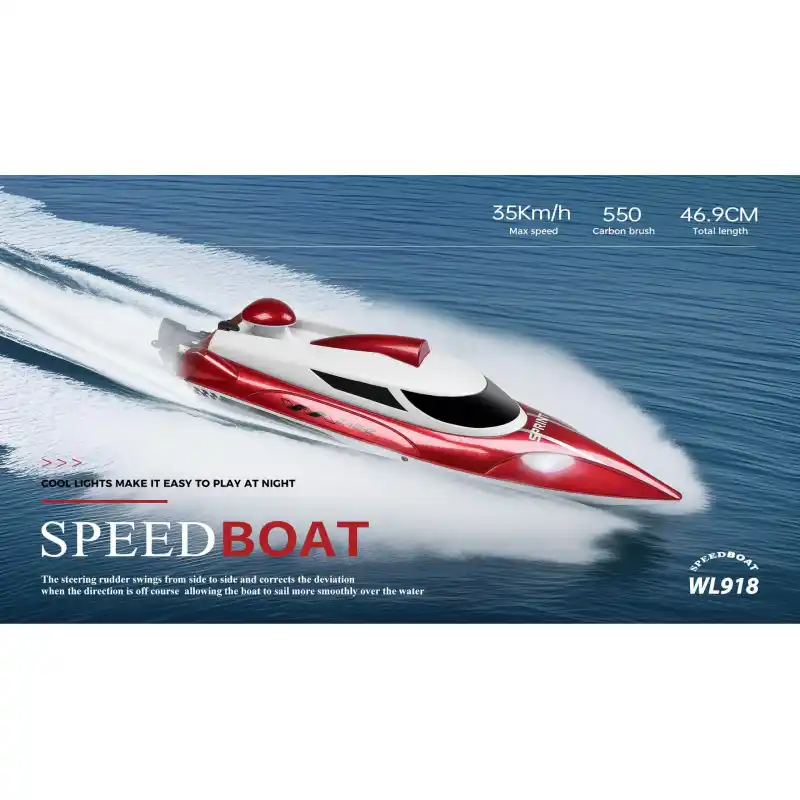 Wltoys WL918 RC Boat High Speed RC Racing Ship Speedboat 35KM/H 200M Remote Control Boat