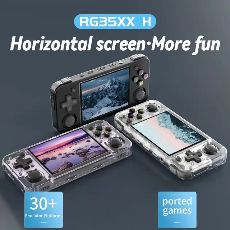 ANBERNIC RG35XXH Open Source Wireless Handheld Game Console, Memory: Standard 32G+64G(Black)