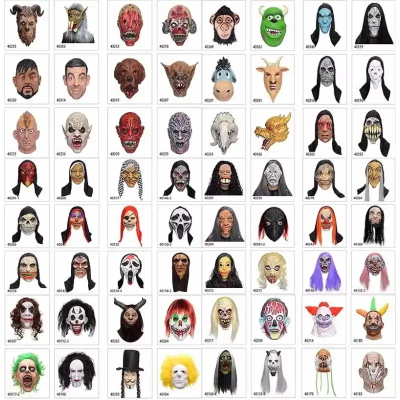 KEWOSEN Earthy Joker Latex Mask Scary  Joker Halloween Mask