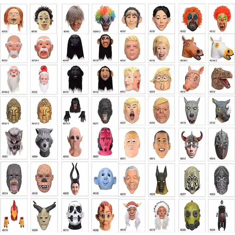 KEWOSEN Earthy Joker Latex Mask Scary  Joker Halloween Mask