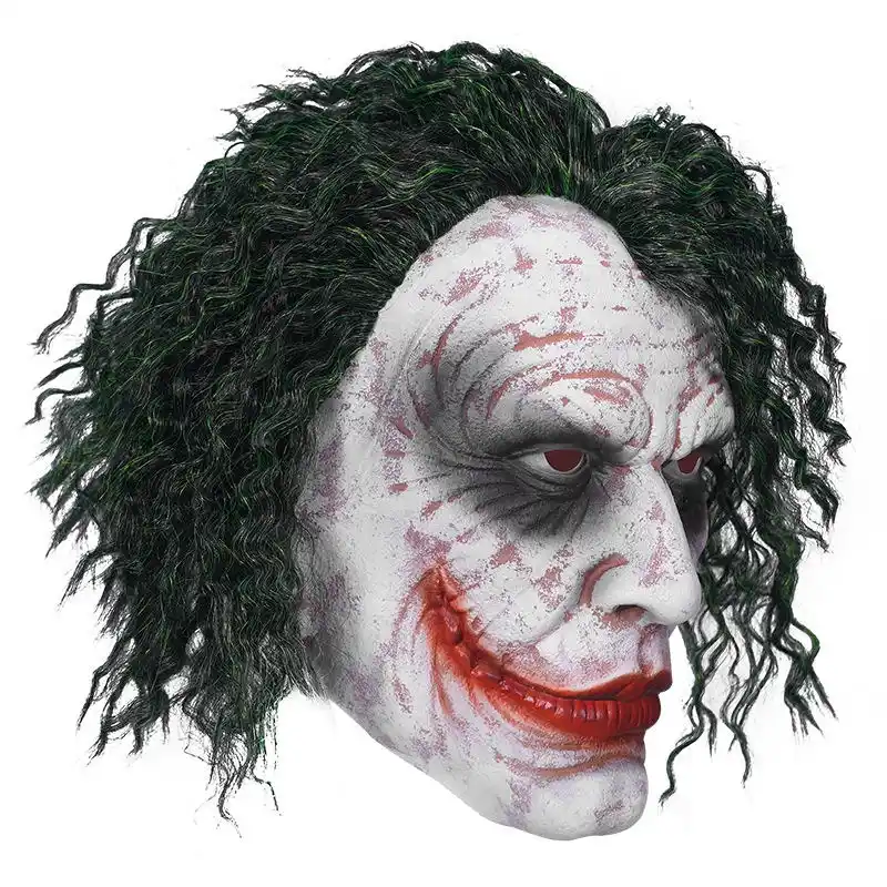 KEWOSEN Earthy Joker Latex Mask Scary  Joker Halloween Mask