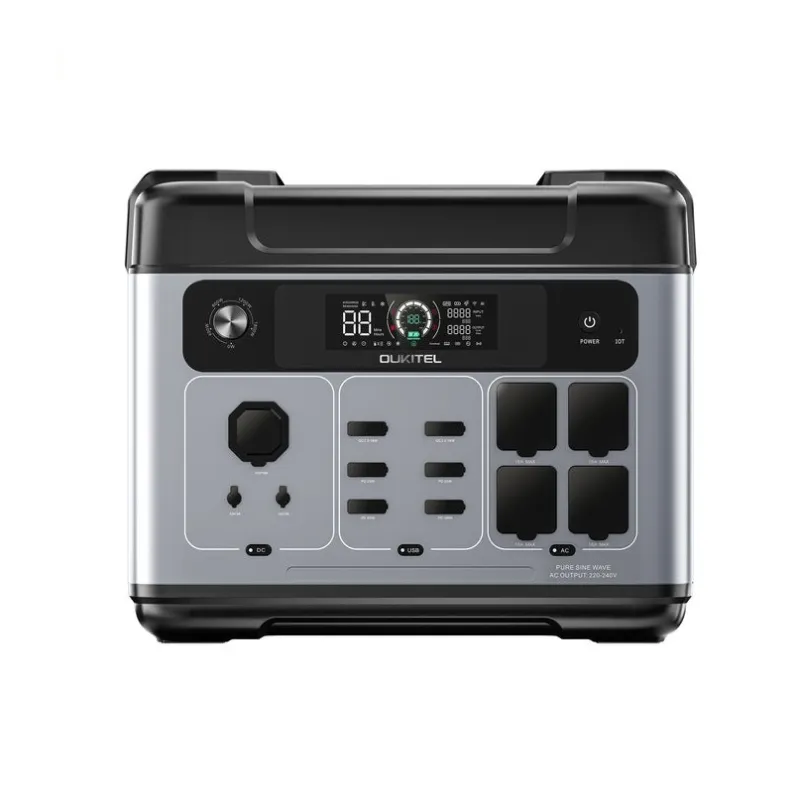 Oukitel P2001 Plus Portable Powerstation 2400W Support 220v UPS Fast Charging Surge.
