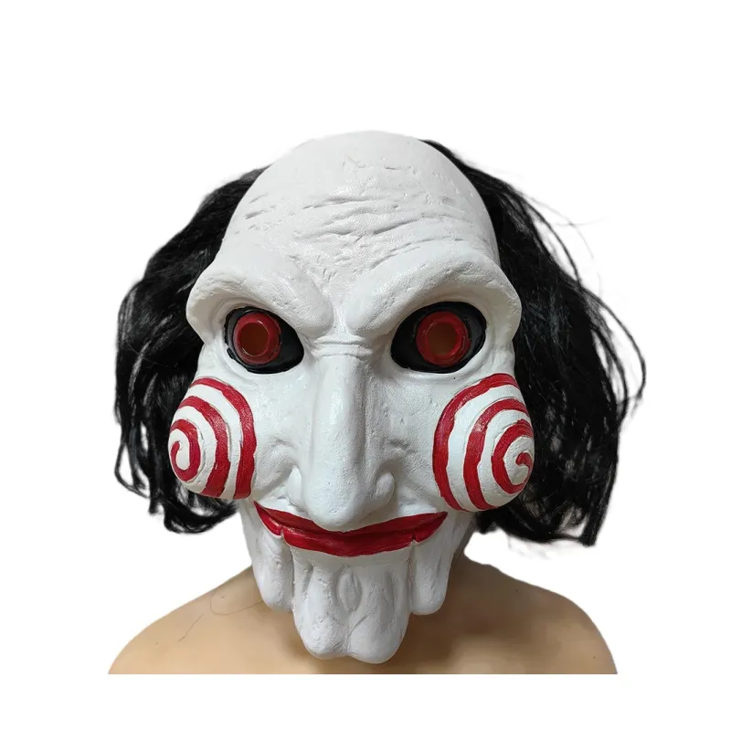 KEWOSEN Horror Demon Jigsaw Saw Mask Cosplay Saw X Scary Killers Latex Helmet Halloween Party Costume Masks