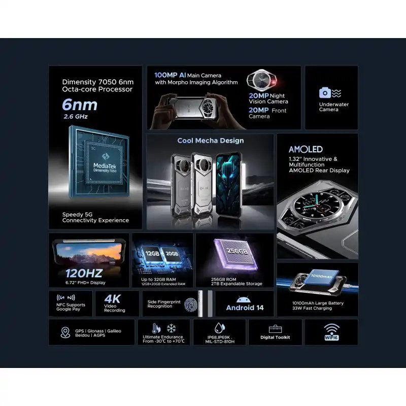 Doogee S200 6.72 inch Rugged Phone 5G (32GB + 256GB)