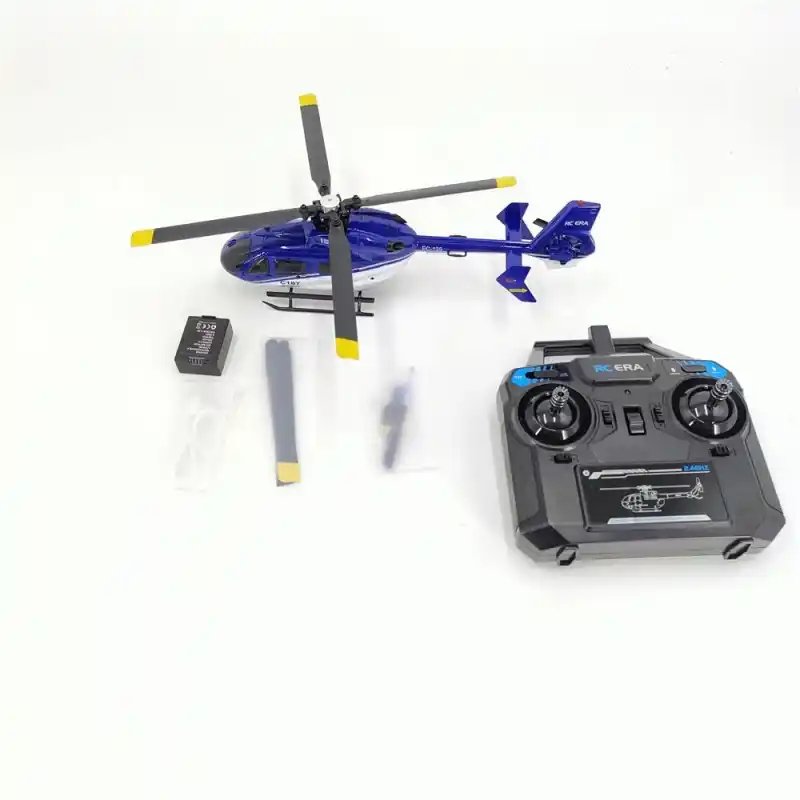 RC ERA C187 Helicopter 2.4G 4CH Single Blade EC-135 Scale 6-Axis Gyro Electric Flybarless RC Remote Control Helicopter