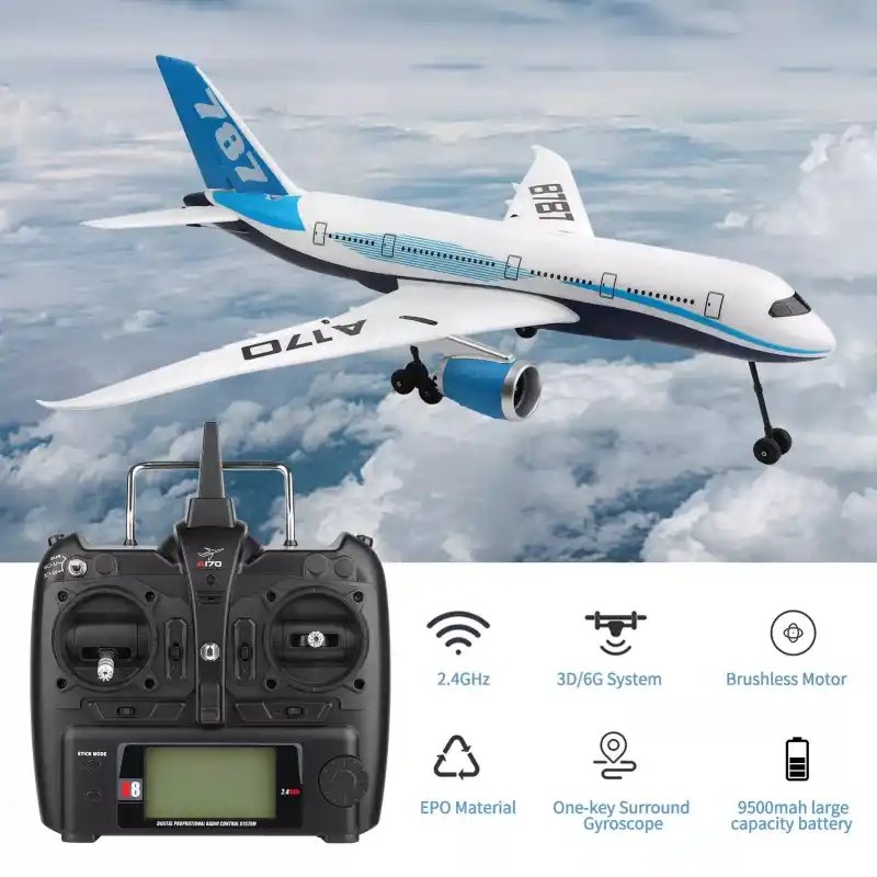 WLtoys A170 RC Airplane EPO Craft Foam Electric Outdoor Remote Control Glider Plane Fixed Wing Aircraft