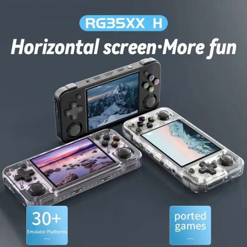 ANBERNIC RG35XXH Open Source Wireless Handheld Game Console, Memory: Standard 32G+64G(Black)