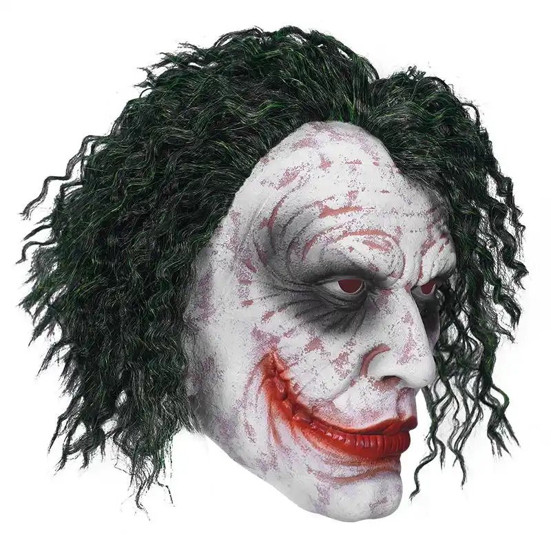 KEWOSEN Earthy Joker Latex Mask Scary Joker Halloween Mask