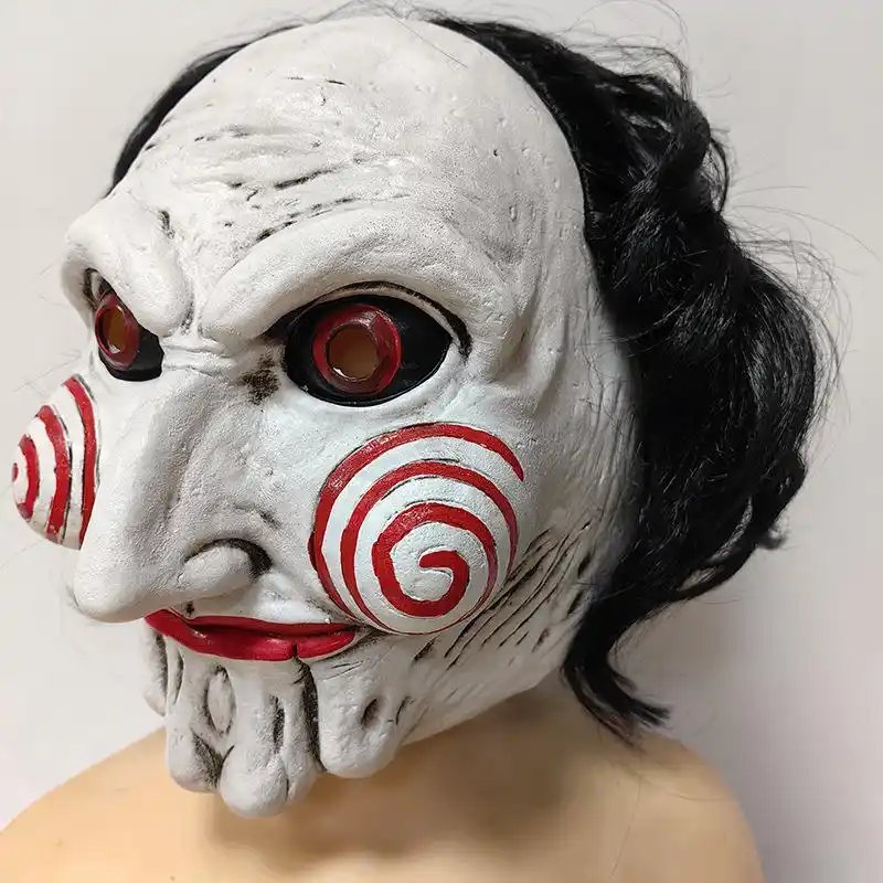KEWOSEN Horror Demon Jigsaw Saw Mask Cosplay Saw X Scary Killers Latex Helmet Halloween Party Costume Masks