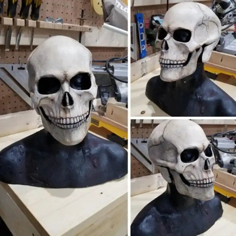 KEWOSEN Halloween Mask Latex Mask Horror Decoration Helmet Movable Jaw Masque Gifts Party Costume Mask