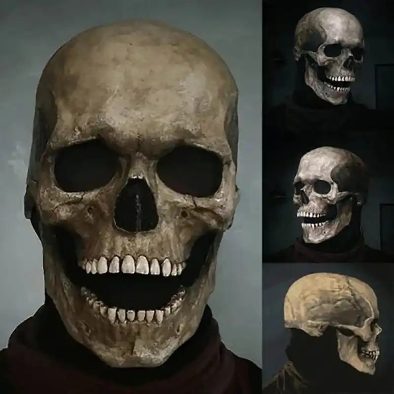 KEWOSEN Halloween Mask Latex Mask Horror Decoration Helmet Movable Jaw Masque Gifts Party Costume Mask