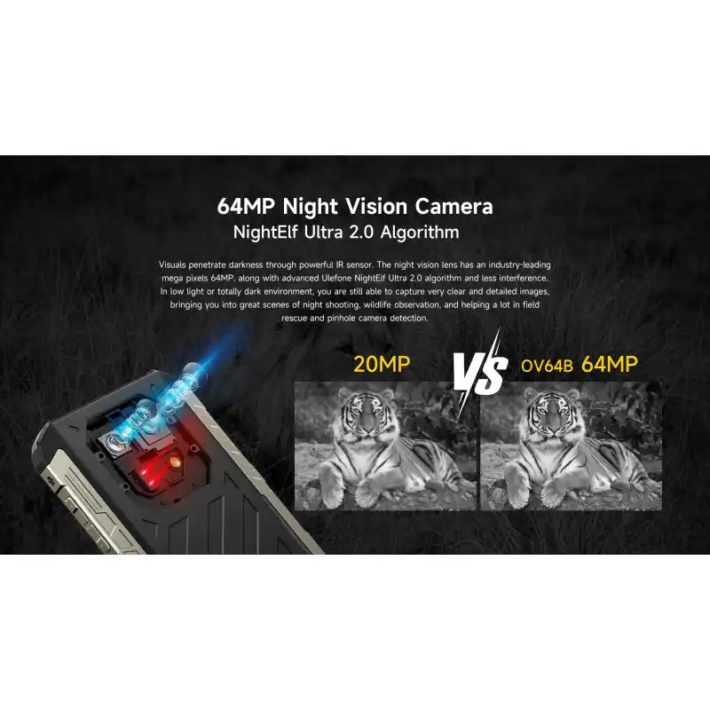 Ulefone Armor 22 Pro 6.58Inch 8GB+128GB Android 16 Rugged Mobile Phone Esim 64MP Camera Slim Style 6600mah IR Blaster Smartphone Now in India